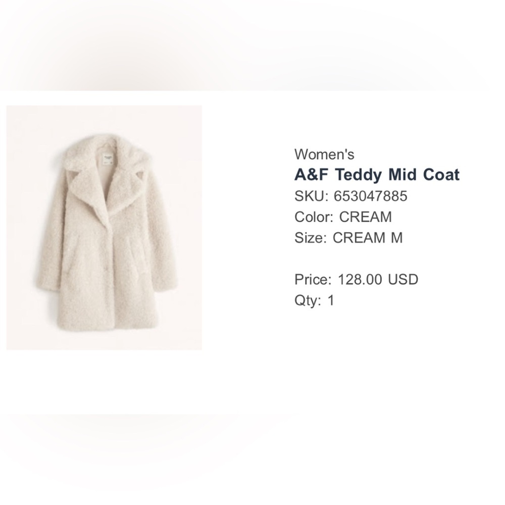 Abercrombie Teddy Coat
